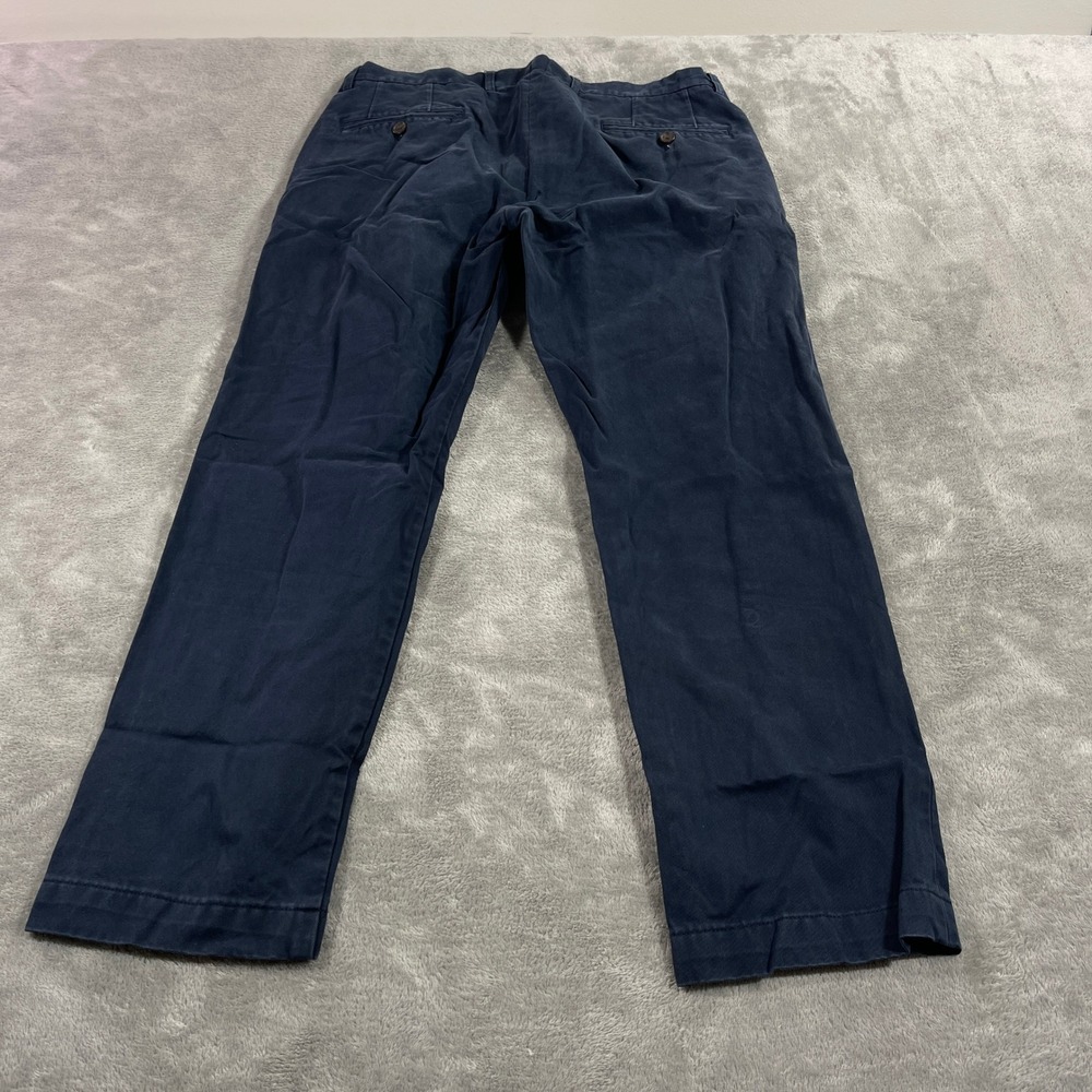 Spier & Mackay Chinos Mens 33 Navy Blue Handmade Tailored Cotton Trousers - Picture 7 of 12